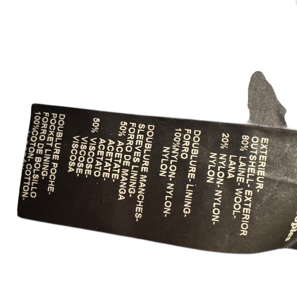 The Kooples Black Military Hooded Toggle Jacket with leather pocket flaps.  NWT - Picture 6 of 10